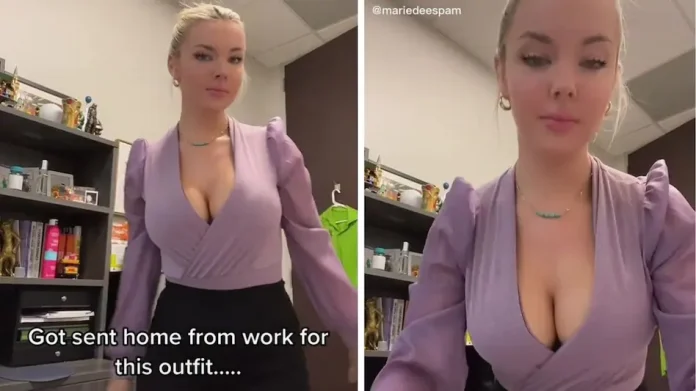 The woman reached the office in such clothes, the company returned immediately!