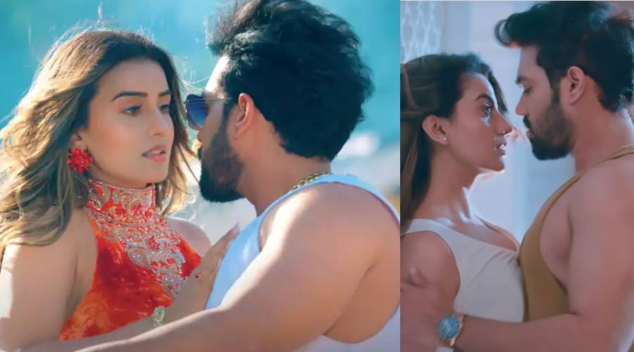 Akshara Singhxnx - Akshara Singh gave an intimate scene in the music song, created a ruckus in  the song with Karan Khanna, Watch - informalnewz