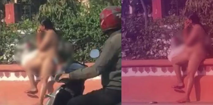 Viral Video: Woman took off all her clothes on the middle of the road, the police was stunned, so she was forced to take this step