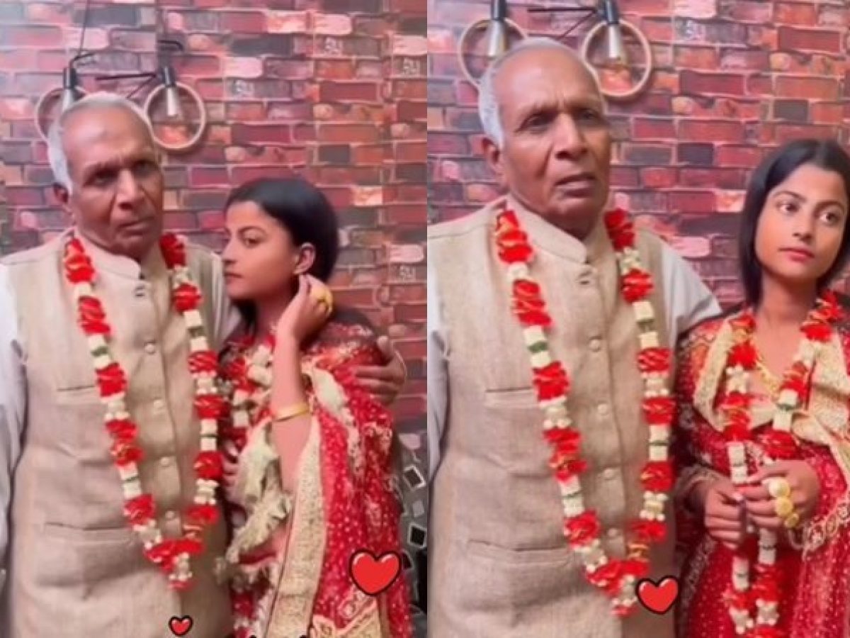 Old man married such a small girl ! Now there is ruckus on social media –  watch video - informalnewz