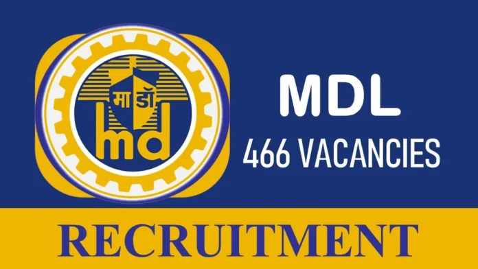 MDL Recruitment 2023 Notification Notification Released for 466 Trade Apprentice Posts, Apply Online..!