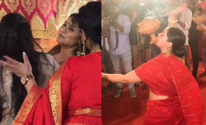 Rani Mukherjee, Sumona Chakraborty did a spectacular dance at Durga Puja ceremony, video went viral