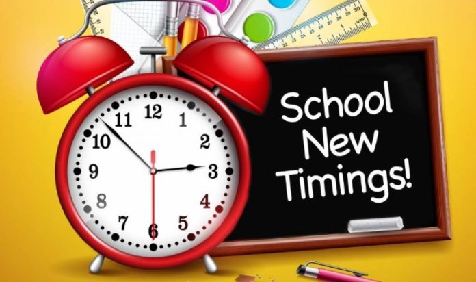 School Timing Changed