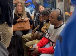 Man entered the metro with a python, people got scared after seeing it - watch the video