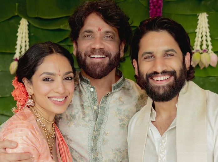 Naga Chaitanya-Sobhita Dhulipala Naga Chaitanya got engaged to Sobhita Dhulipala, father Nagarjuna shared the first picture