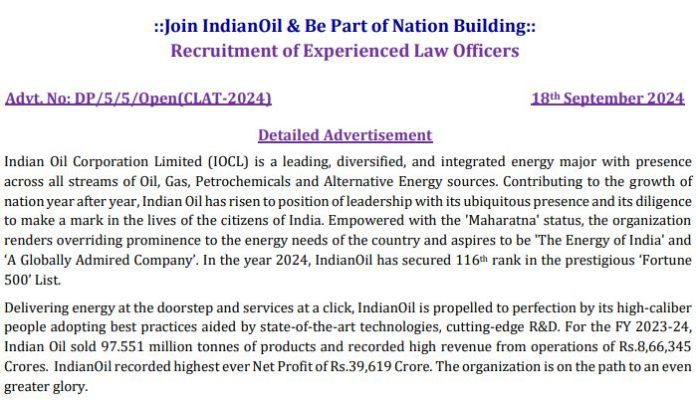 Sarkari Naukri: Opportunity to get a job in Indian OIL without written exam, salary up to 160000