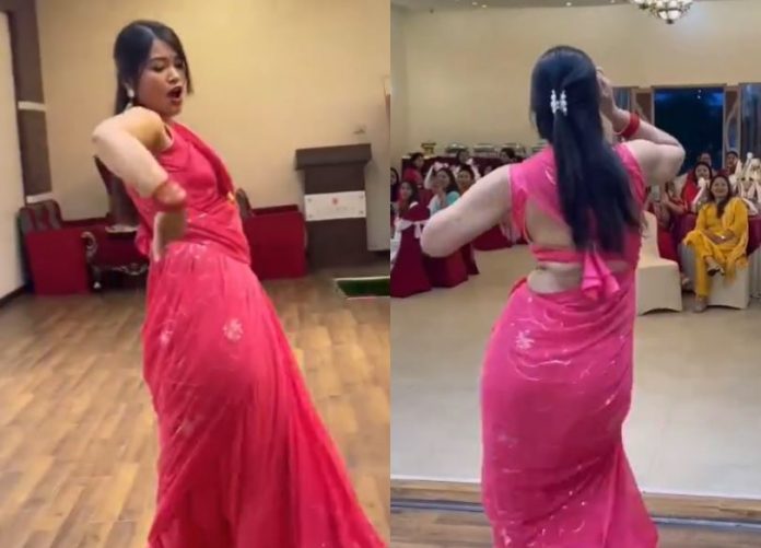 Viral Dance: 'Bhabhi' in pink saree danced to Jacqueline's song, performance was such that internet users became fans