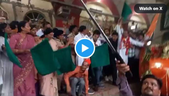 Viral Video: While flagging off Vande Bharat, woman MLA fell on the track, became victim of push and pull