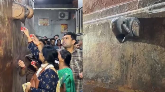 VIDEO: Devotees drank AC water in Vrindavan's Banke Bihari temple considering it as 'charan amrit', video went viral.