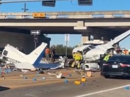 Watch Video: Video of plane crash surfaced, it broke into pieces as it fell on the highway