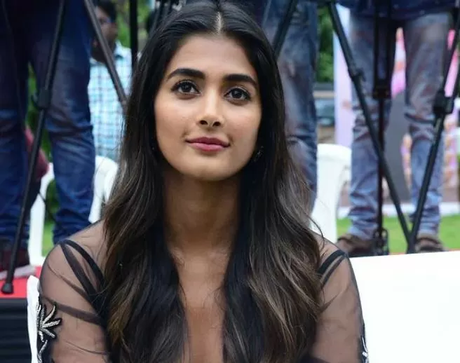 Pooja Hegde showed hotness by wearing a blouse with two straps, people’s eyes fixed on her waist, Watch video