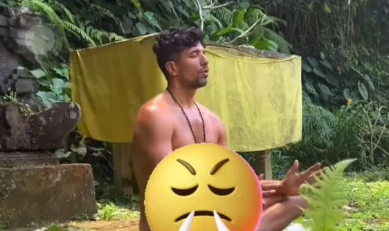 Young man seen meditating naked in Bali temple, created ruckus after video went viral