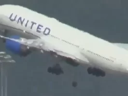 Video: Airlines plane's wheel fell off immediately after takeoff, video of the accident went viral